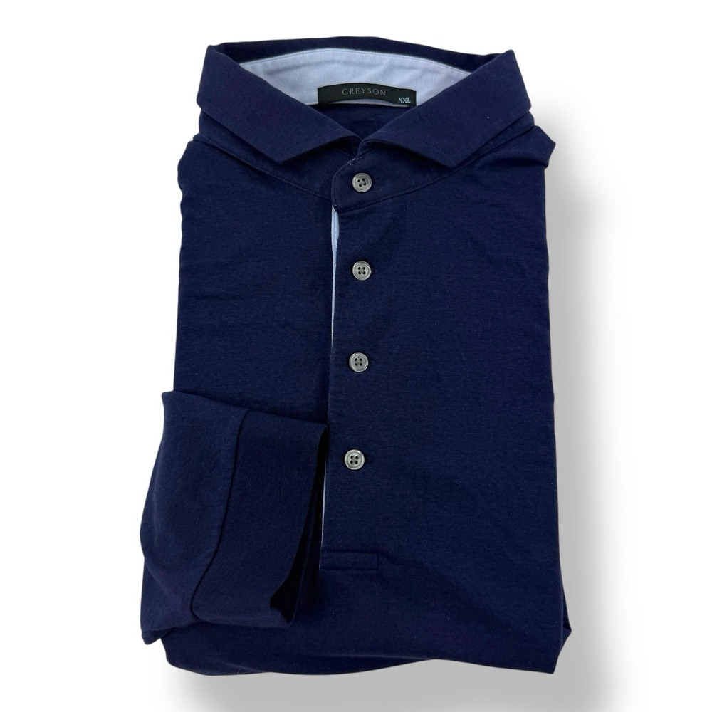 Greyson Blue Stretch Pima Cotton Blend Polo Shirt Men's Size 2XL